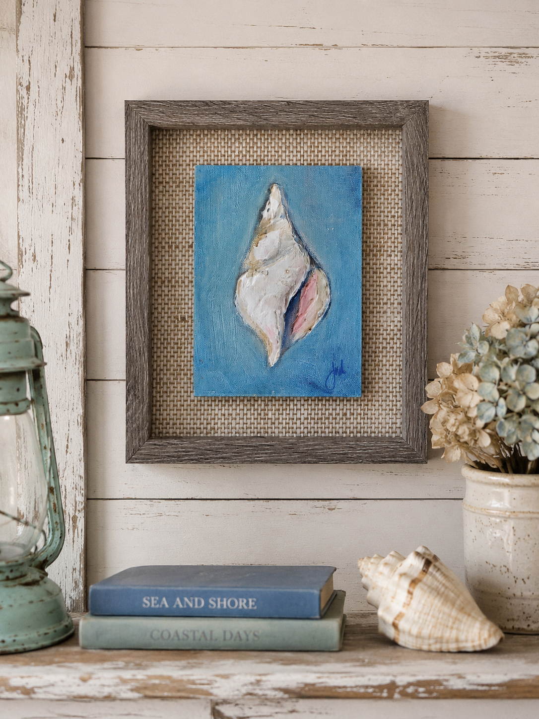 Coastal Shell Art | Dimensional Seashell Painting