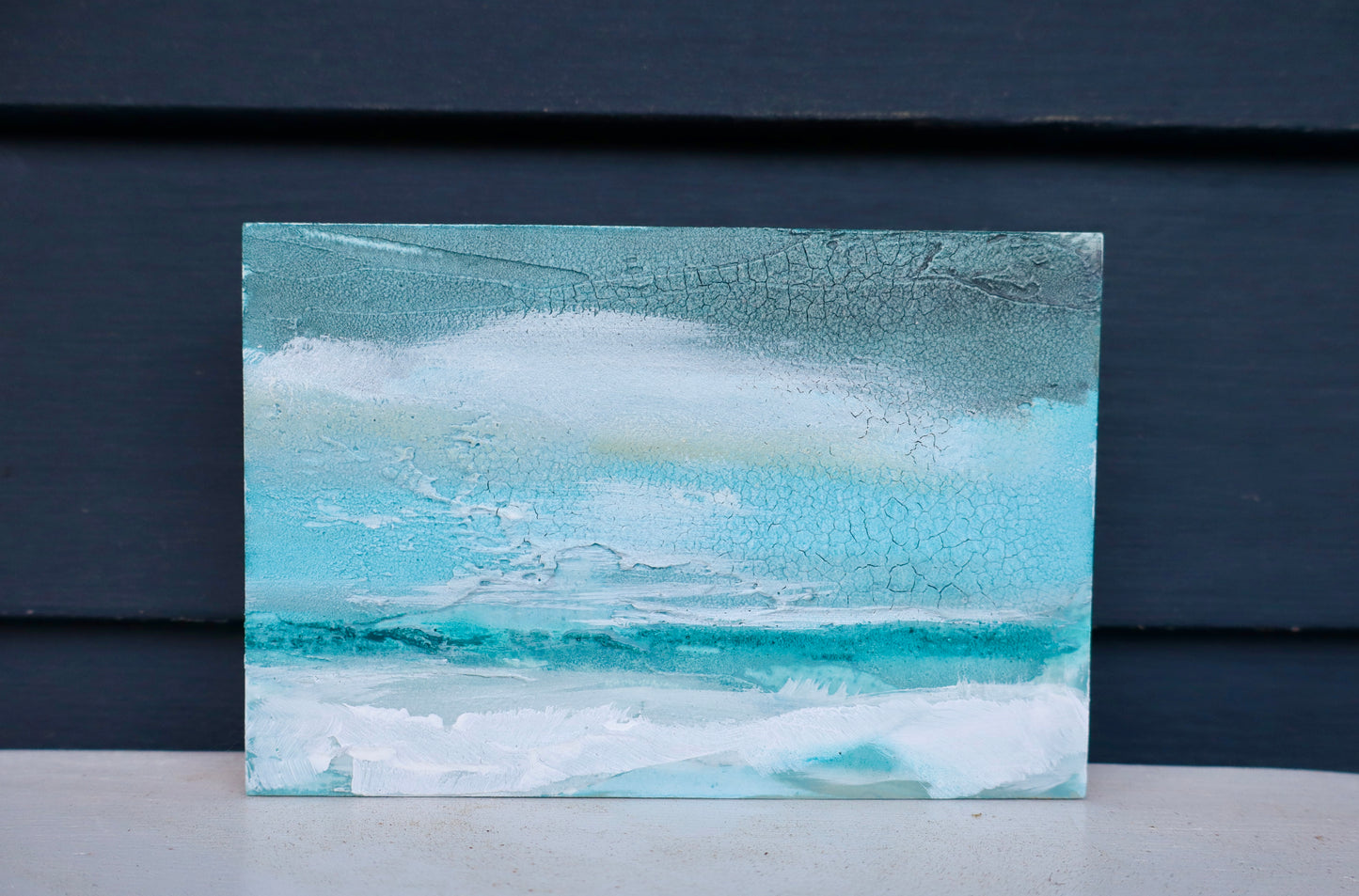 Original Textured Ocean Painting | Cape Cod Coastal Wall Art