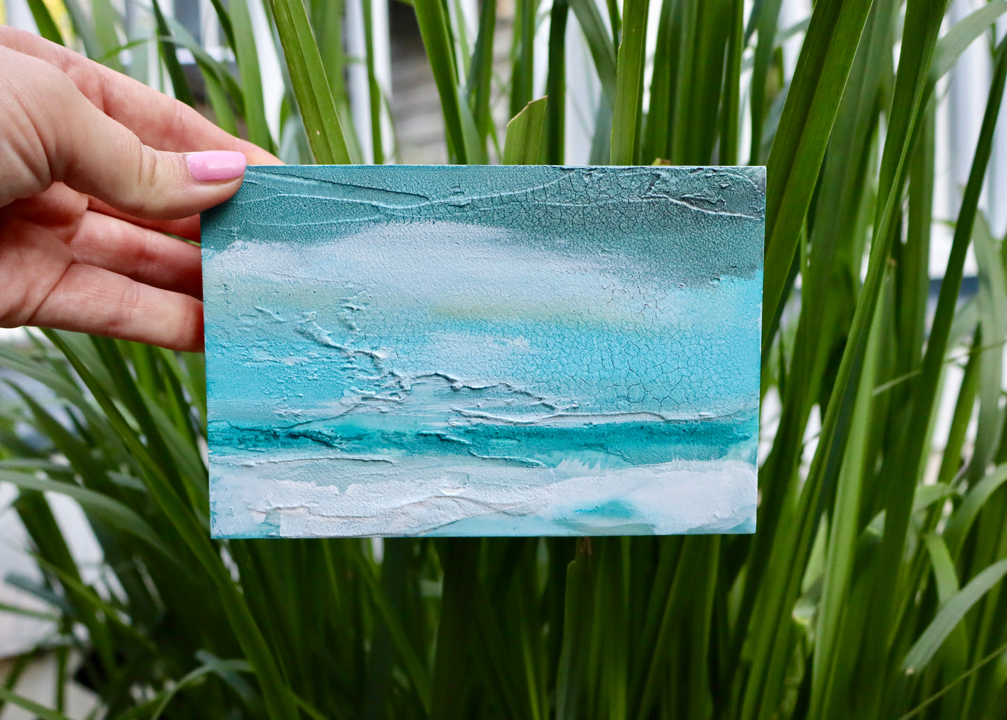 Original Textured Ocean Painting | Cape Cod Coastal Wall Art