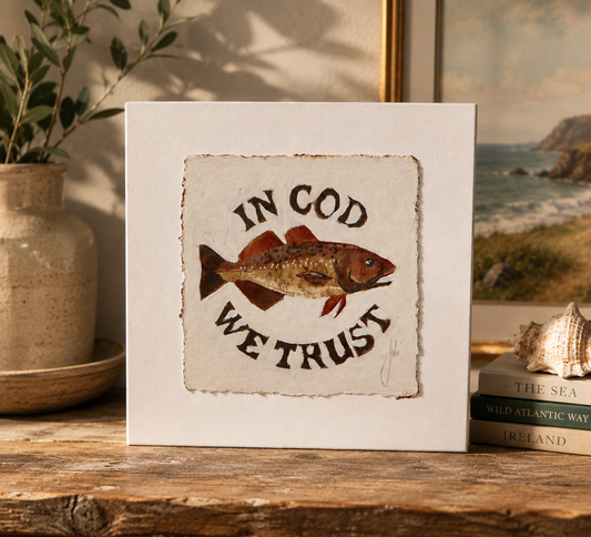 In Cod We Trust | Original Mixed Media Artwork