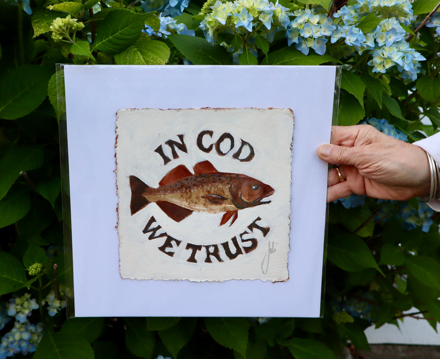 In Cod We Trust | Original Mixed Media Artwork
