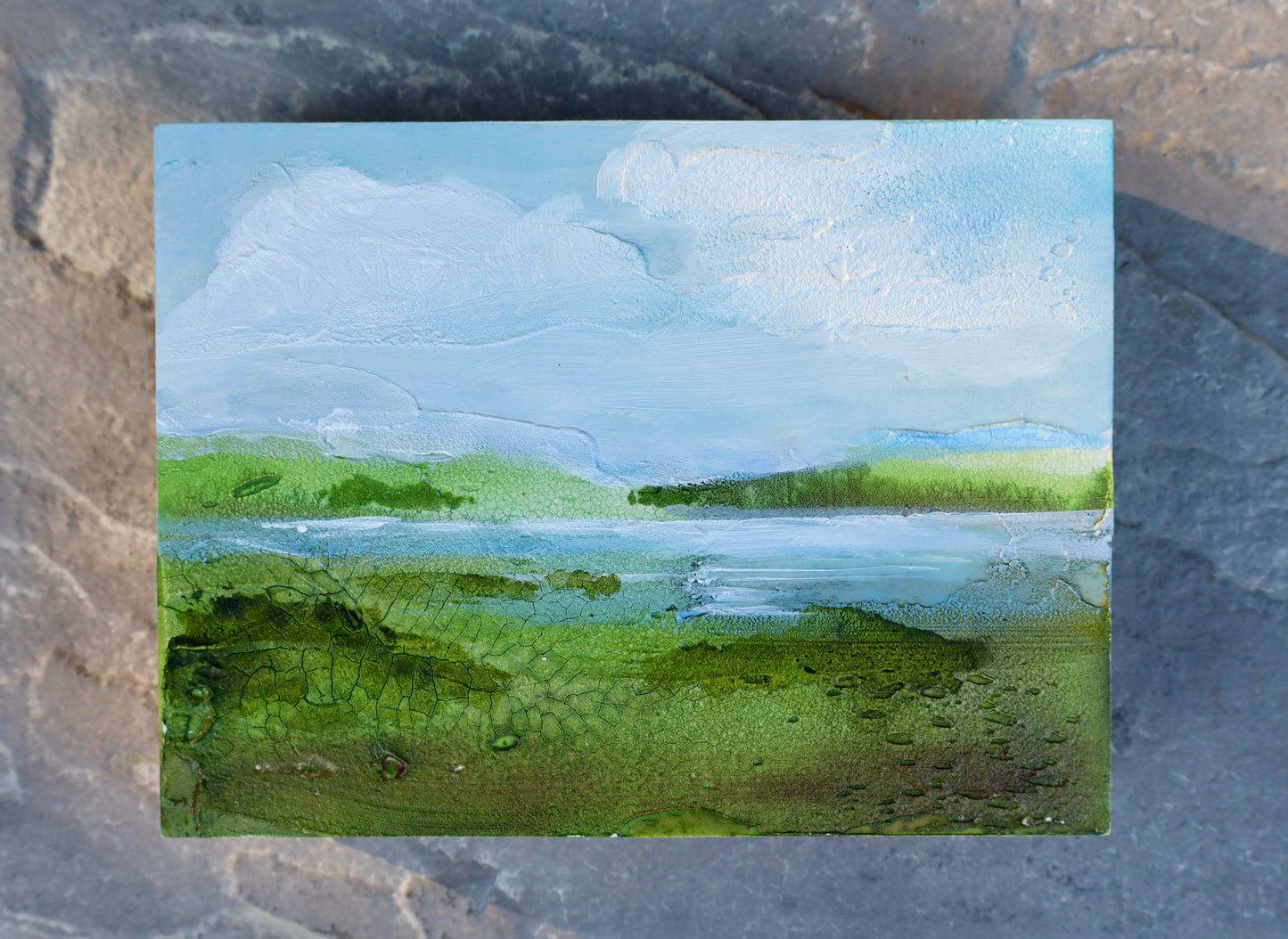 Original Ring of Kerry Landscape | Mixed Media Wood Panel