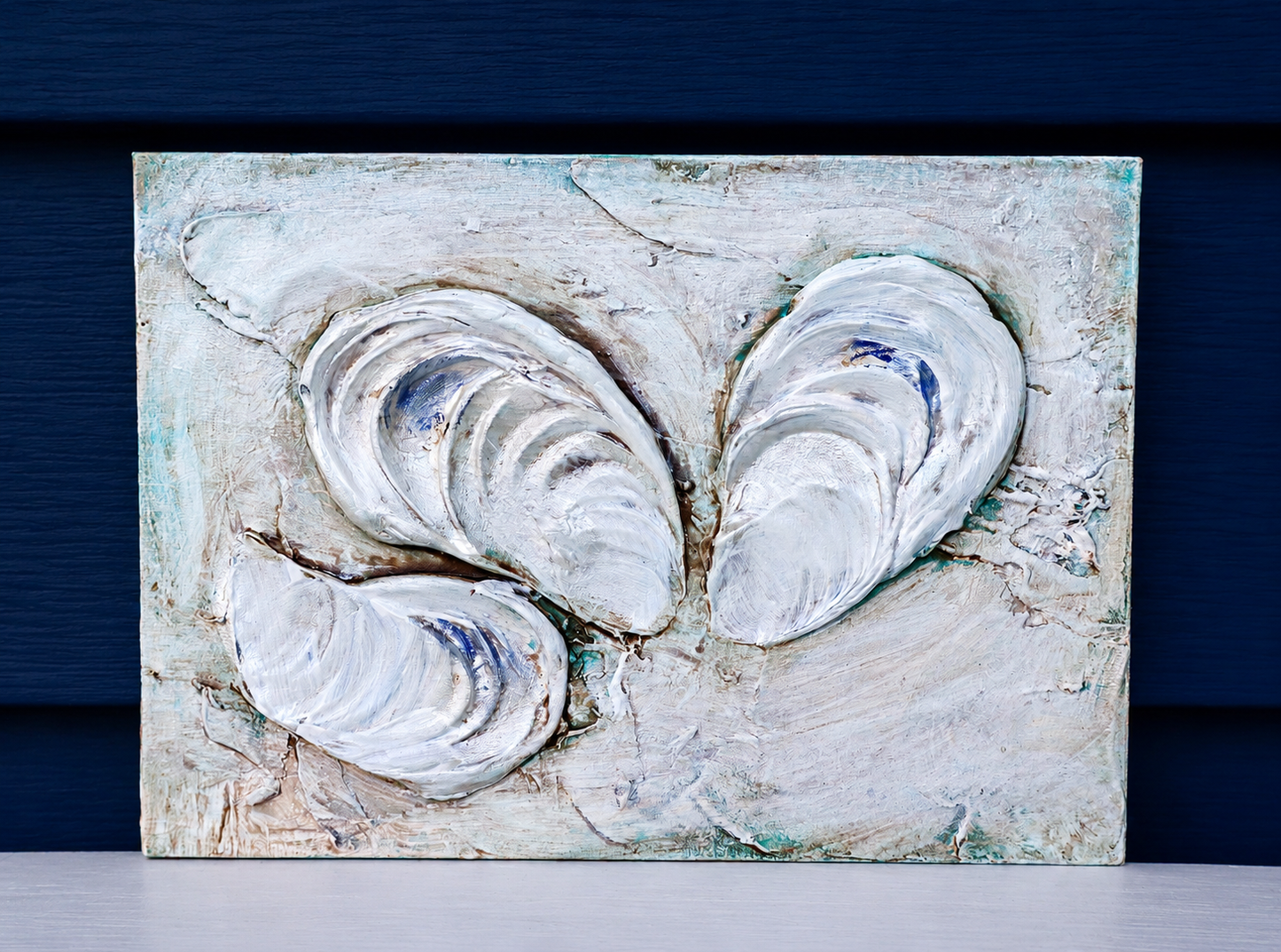 Original 3D Textured Oyster Shell Artwork